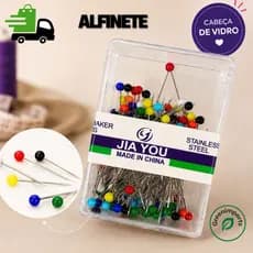 Caixinha de 100 Alfinetes para Costura Artesanato e Patchwork Ideal para Costureiras Uso em Casa e Ateliê