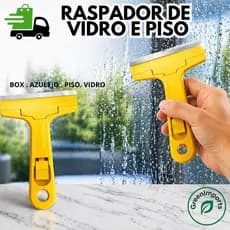 Raspador Multiuso de Vidro e Piso Remove Cola Tinta Adesivo Profissional para Faxina Obra com Lâmina de Aço Extra