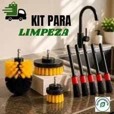 Kit Pincel Detalhamento Automotivo Limpeza Carro Moto P/ Estética Automotiva Lava Jato Profissional E Doméstico