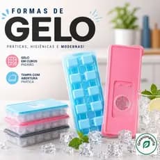 Forma de Gelo Silicone Flexível Desenforma Fácil Para Bebidas Drinks Cozinha Casa Bar Uso Diário
