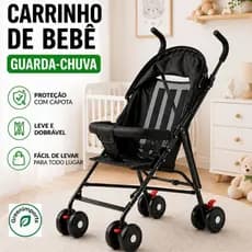 Carrinho de Bebê Guarda-Chuva Passeio Leve Reclinável Dobrável Até 15kg Compacto Para Viagem Portátil Menino Menina
