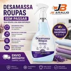 Desamassa Roupas Sem Passar Spray 500ml Passa Roupa Tira Amassado Perfume Remove Odores