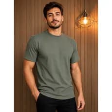 Camiseta Masculina  Manga Curta Gola Careca Básica Casual