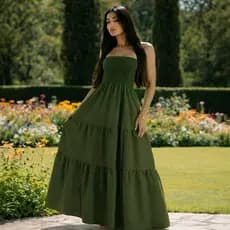 Vestido Longo Tomara que Caia Estampado Liso Elegante Festa Praia Estilo Casual Moda 2026 ENVIO INMEDIATO