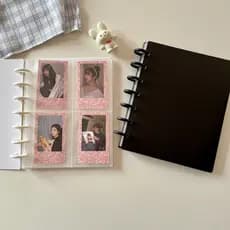 Pasta Fichário A5 com Furos em Formato de Cogumelo para Cartões Fotográficos, Papelaria Kpop, Armazenamento Polco, Álb