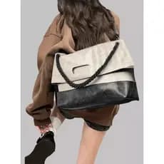 Bolsa feminina 2025, nova tendência de moda, bolsa transversal, equipada com uma alça larga, bolsa mensageiro multifunci
