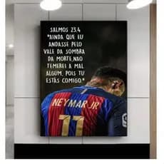 Quadros Decorativo Neymar Futebol Decoração Quarto Sala