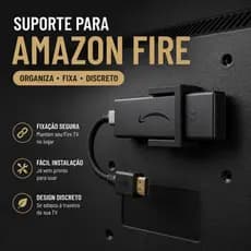 Suporte Fire Stick Para Traseira Da TV Com Fita 3M Fixação Segura