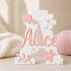 Letra Decorativa Personalizada Com Nome Quarto Bebê Infantil  Menina Decoração Maternidade
