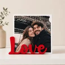 Suporte para Foto Polaroid Love Decoração Quarto Presente Casal Porta Retrato Instax Mini