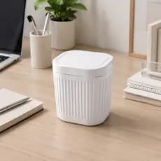 Lixeira para escritório com tampa lixeira para mesa e bancada varias cores elegantes