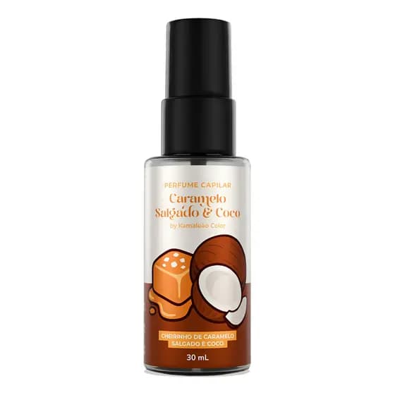 Perfume Capilar Tentação De Caramelo E Coco Kamaleão 30ml