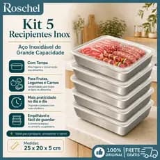 Recipiente De Cozimento Aço Inox De Grande Capacidade Com Tampa Para Frutas Legumes e Carnes