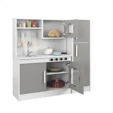 Kit Cozinha Infantil com Geladeira , Micro-ondas e Pia - Brinquedo Educativo