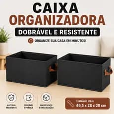 Kit Cesto Organizador de Guarda Roupas Reforçado Caixa para Armazenar Multiuso Rígido