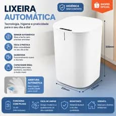Lixeira HAIXIN AD16 16L Abertura Automática 2 Pilhas AA (Não Inclusas) Painel de Controle