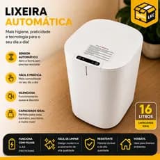 Lixeira Inteligente Com Sensor Automático 16L Adequado Para Casas De Banho Cozinha E Escritório