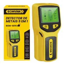 Detector De Metais 5 Em 1 Bomvink Bom-6816 Amarelo E Preto