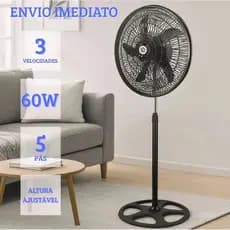 Ventilador De Coluna De Chão Turbo Vento Forte 3 Velocidades 220v Envio Já
