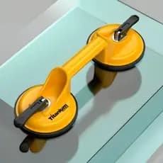 Ventosa Dupla 80kg Profissional p/ Vidro Espelho Porcelanato Pisos Metais Titanium Platina