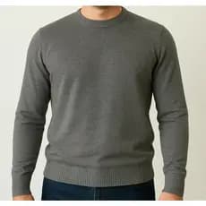 Blusa Masculina Lisa de Frio Suéter de Tricot Inverno Gola Redonda Malha Grossa Básica Tam. M G GG