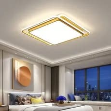 Luminária de Teto LED Quadrada Moderna - Luz Tricolor 110V-220V para Sala de Estar e Quarto