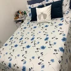Kit Jogo de Cama Lençol Queen Gigante 2,40x2,50 Toque Macio com 2 Fronhas