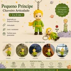 Kit 30 Unidades Chaveiro Pequeno Príncipe Articulado/Flexível | Lembrancinhas | Brinquedos decorativos | Presentes