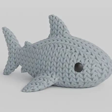 Kit 30 Mini tubarões Decorativos De Plástico Efeito Tricô 3D | Colecionáveis | Miniaturas | Lembrancinhas | Brinquedos
