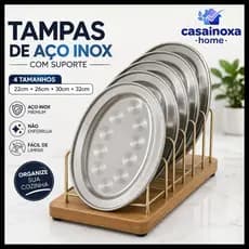 Travessas de Aço Inox Oval Rasa | Bandejas Inox 22, 26, 30 e 32 cm para Servir Porções Bar Restaurante