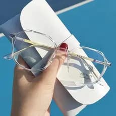 Armação De Óculos Anti-Luz Azul Lentes Substituíveis Mulheres E Homens Uso Diário
