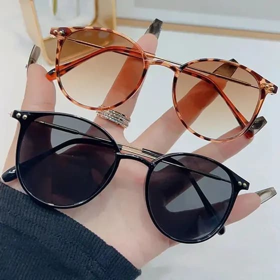 Óculos De Sol Redondos Retro Para Homens E Mulheres Proteção UV400 Esportes Ao Ar Livre