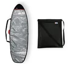 Capa Prancha Surf Refletiva Acolchoada 5'8 A 5'11 + Saco Roupa Molhada
