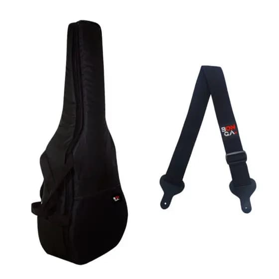 Capa Bag Case Violão Flat Acolchoada Impermeável Semi Luxo + Correia