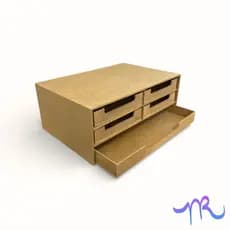 Gaveteiro p/ folha sulfite 5 gavetas em MDF material escritório suporte para monitor