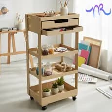 Carrinho Auxiliar Multiuso Prateleira C/Gavetas A4  C/Rodinhas 80cm Envio Rápido