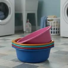 Kit 5 Bacias Plásticas Multiuso 30cm | Para Casa e Limpeza