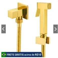 Ducha Higiênica Quadrada Metal Inox Chuveirinho Intima Banheiro Luxo