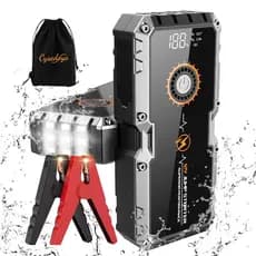 Auxiliar de Partida Automotivo 12V Carregador Portátil para Bateria Power Bank com Lanterna LED