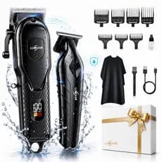 Kit Profissional Maquina Cortar Cabelo e Aparador com Bateria Longa Duração180min,Recarregável USB,para Barba e Detalhes