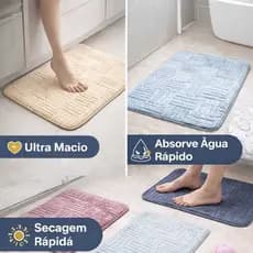 Tapete Quarto Sala Geometrico Retangular Relevo Antiderrapante Sortido