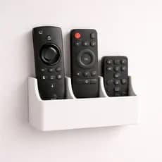 Suporte Organizador para Controles Remotos 3 Compartimentos | Porta Controle de Parede ou Mesa.