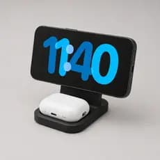 Suporte MagSafe para iPhone + Base AirPods Pro | Organizador 2 em 1 | Compatível MagSafe (Cabo Liso