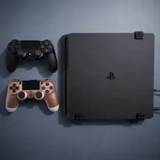 Suporte de Parede para PS4 Slim com Porta 2 Controles | Organizador Gamer para PlayStation 4 Slim