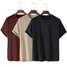 Kit 3 Camisetas Básica Algodão Confortável Masculina Feminina Unissex Streetwear Camisa T-Shirt Slim