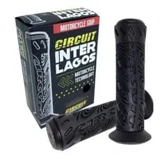 Manopla Circuit Interlagos Plus Preto Par Punho Ponta Fechada Universal Guidao Titan Fan Cg 125 150 Twister Fazer Cb 300