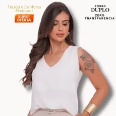 Blusa Regata Feminina Alça Larga Grossa Duna Tendência Básica Elegante