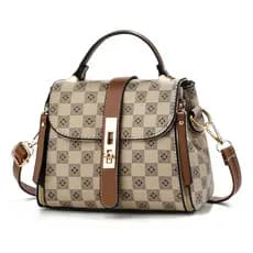 Bolsa Transversal Feminina  Moda Baú Gringa D2 Xadrez