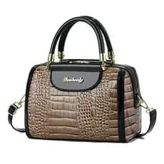 Bolsa Feminina Baú Textura Crocodilo  Dx2