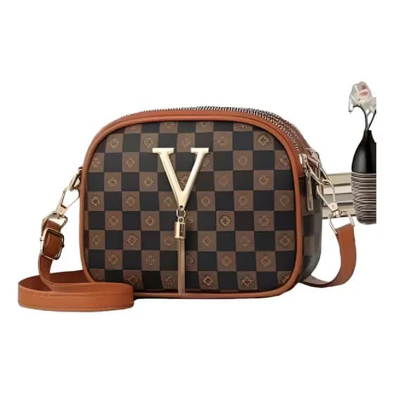 Bolsa Feminina Transversal Em Couro Sintético Leve Fb-6